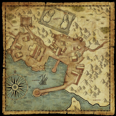 mapa miasta, portowego