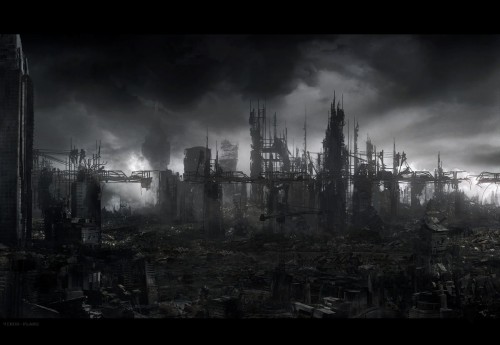 zniszczone miasto